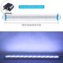 Load image into Gallery viewer, 90-260v Aquarium Clip light Super thin Fish tank Planted Aquarium lamp 18-71cm LED Aquarium Lighting EU Power
