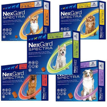 Load image into Gallery viewer, Nexgard Spectra Chewable For Dogs All Size Merial 3 Tablet Pack Fast Delivery
